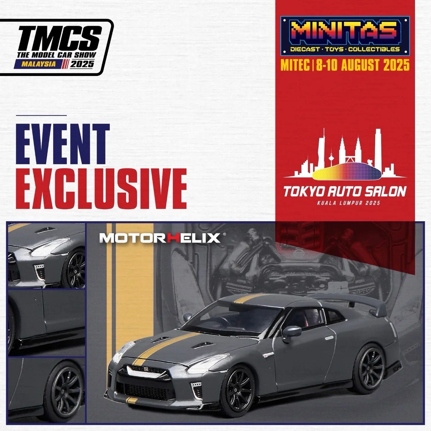 Motorhelix Nissan R35 GT-R Matte Grey | 2025 Tokyo Auto Salon KL