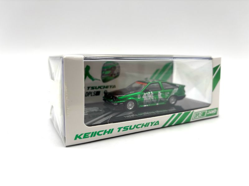 INNO64 x DPLS x Keiichi Tsuchiya Toyota Sprinter Trueno AE86 Green Chase | 2025 Thailand Diecast Expo