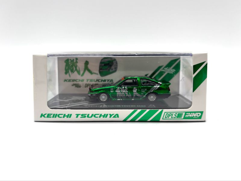 INNO64 x DPLS x Keichi Tsuchiya Toyota Sprinter Trueno AE86 Green | 2025 Thailand Diecast Expo