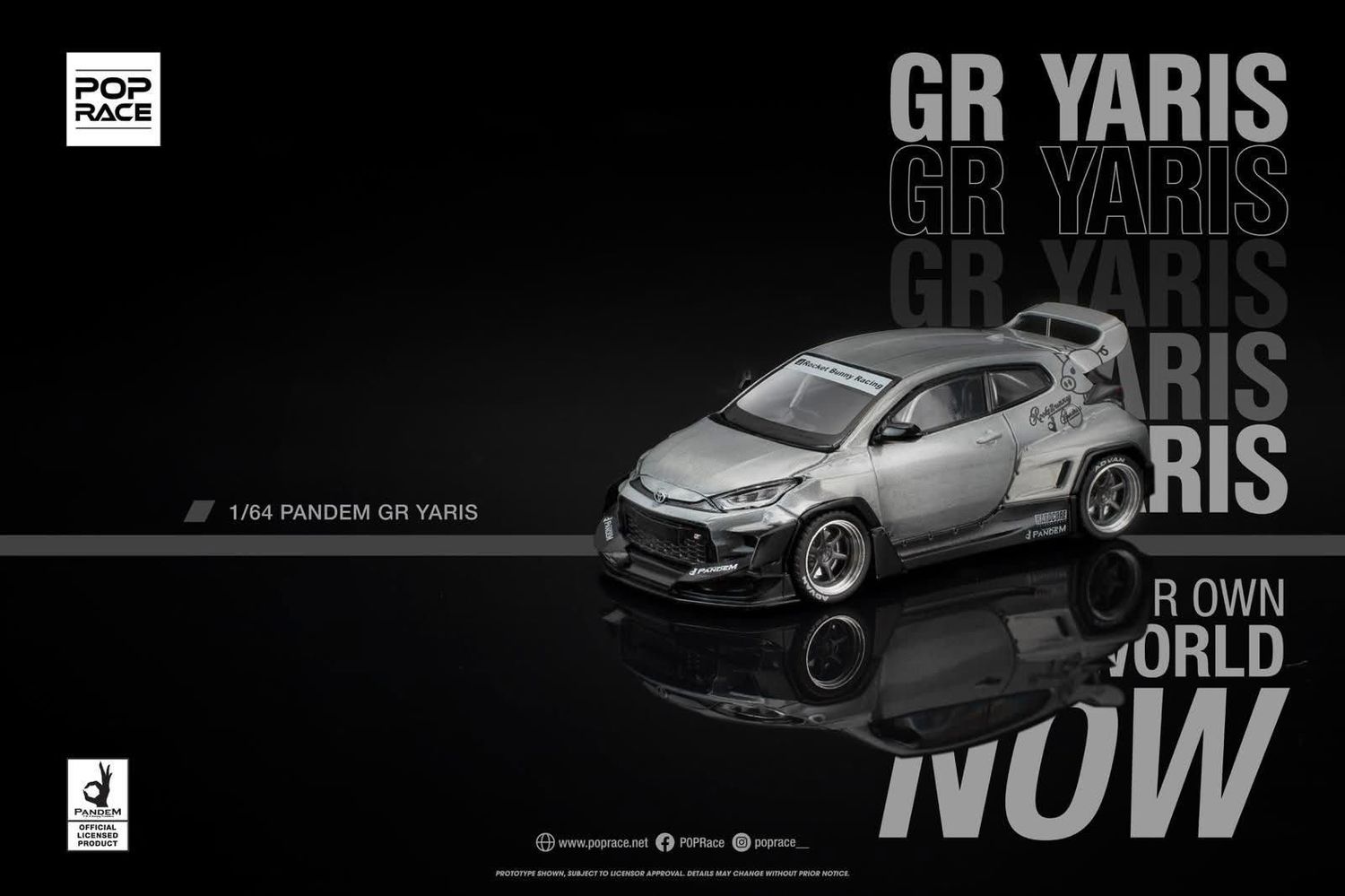 [PREORDER] POP RACE x XCARTOYS Pandem GR Yaris Zamac Raw | S1 Weibo China Exclusive