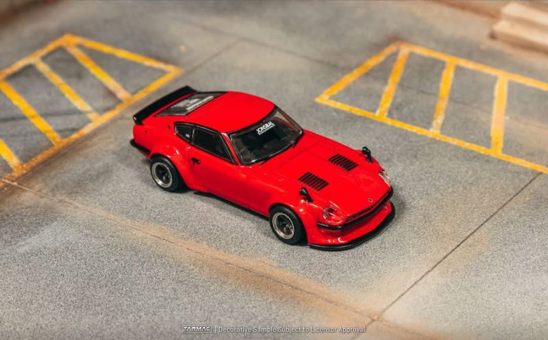 [UNSEALED] Tarmac Works x Jon Sibal Nissan Fairlady Z S30 Widebody Red | 2025 HK Toy Car Salon