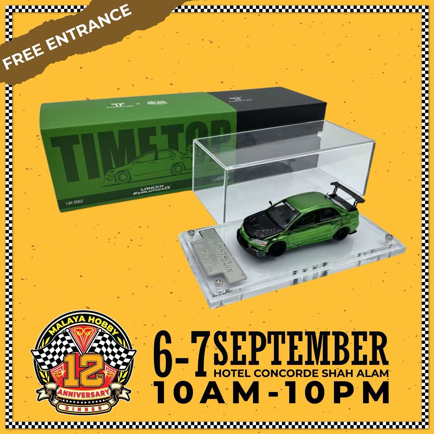 [PREORDER] TIMETOP Mitsubishi Lancer EVO IX Electroplate Green Carbon Fiber | 2025 Malaya Hobby Dinner Anniversary