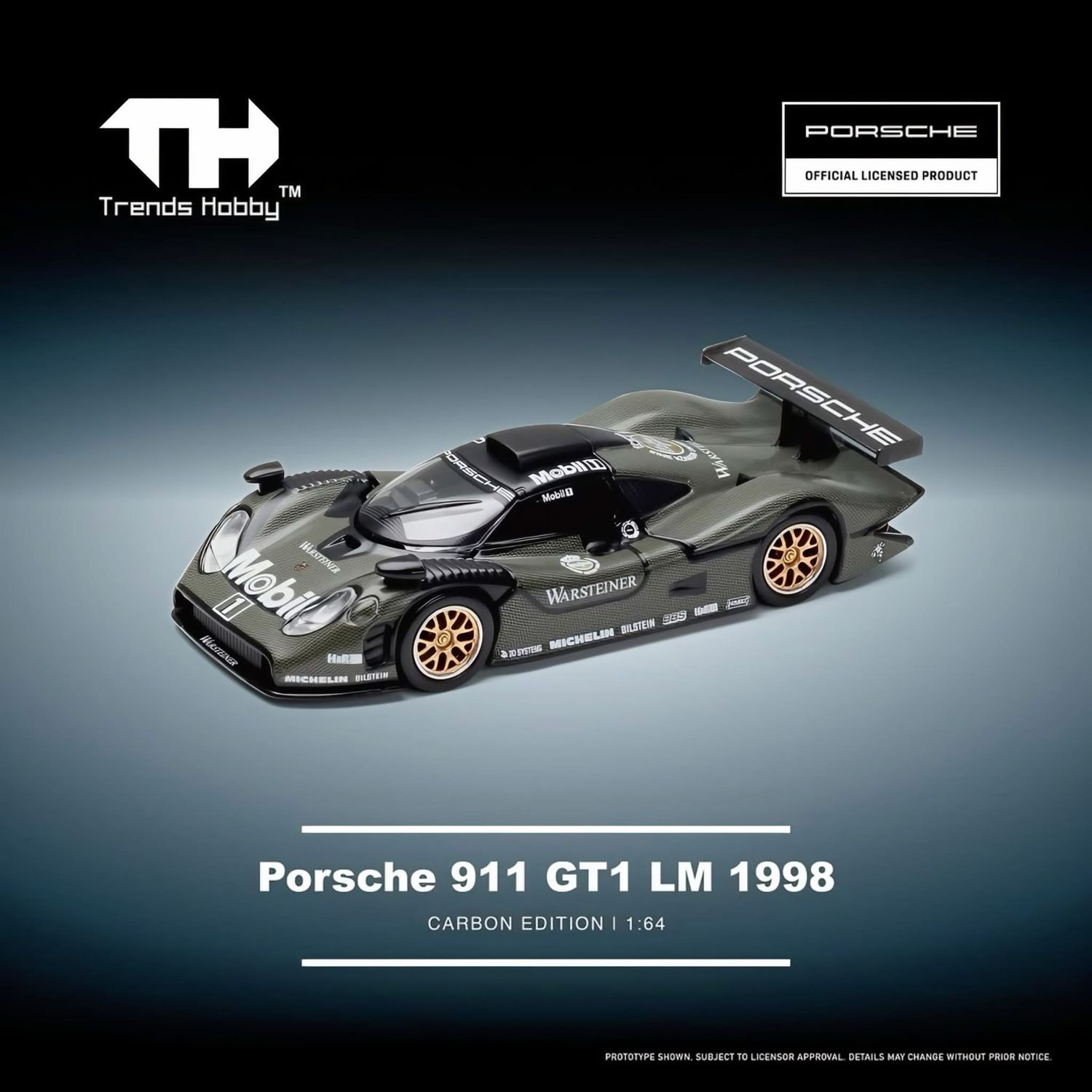 PREORDER] Trends Hobby Porsche 911 GT1 LM 1998 Carbon Edition