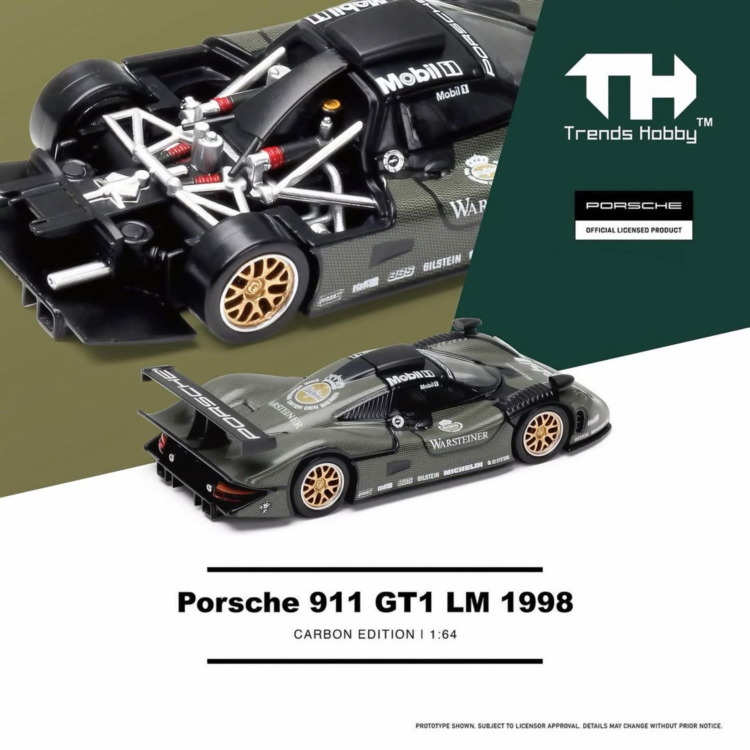 PREORDER] Trends Hobby Porsche 911 GT1 LM 1998 Carbon Edition