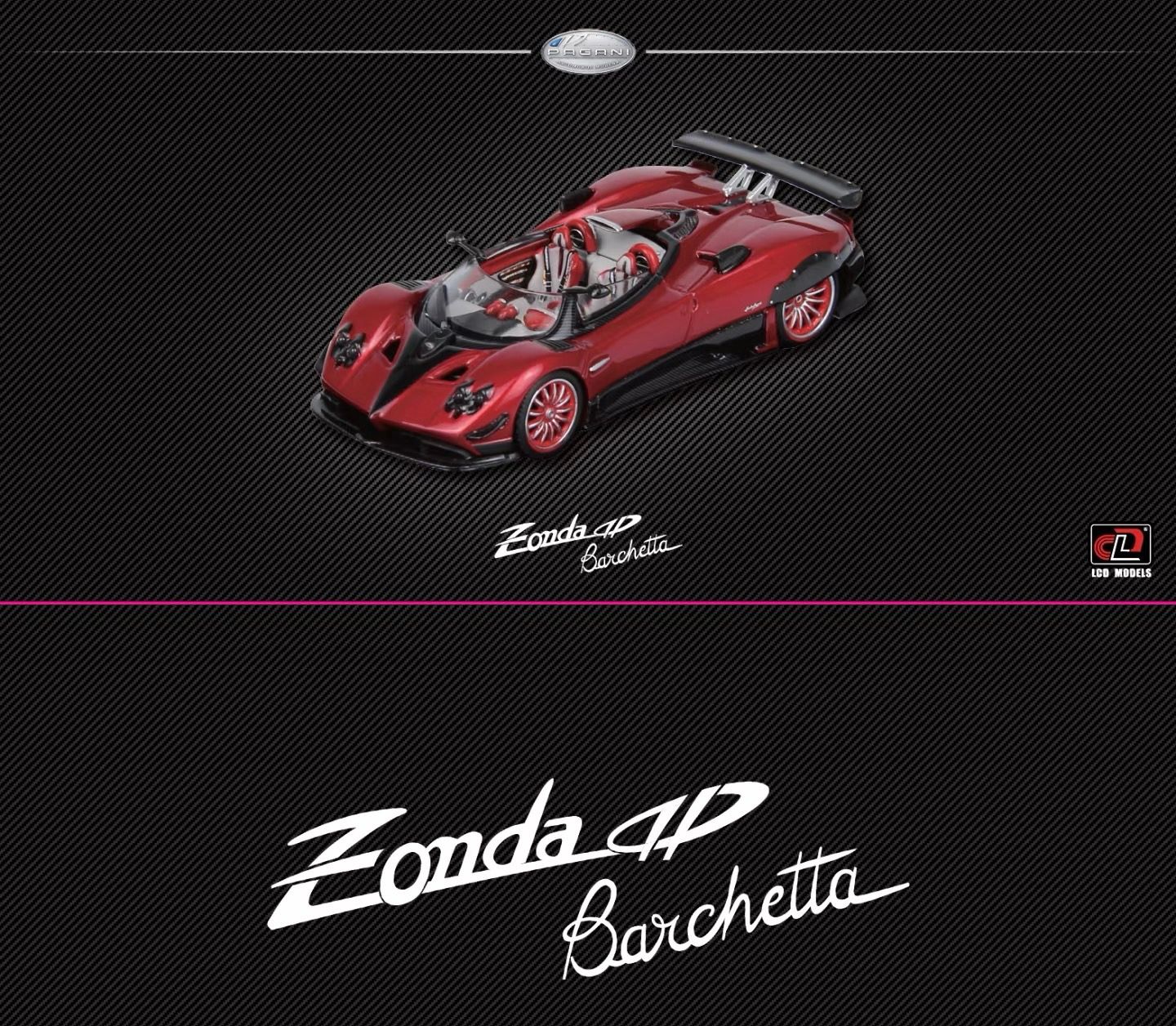 [PREORDER] LCD Model Pagani Zonda Zarchetta Red | 2025 HK Toy Car Salon