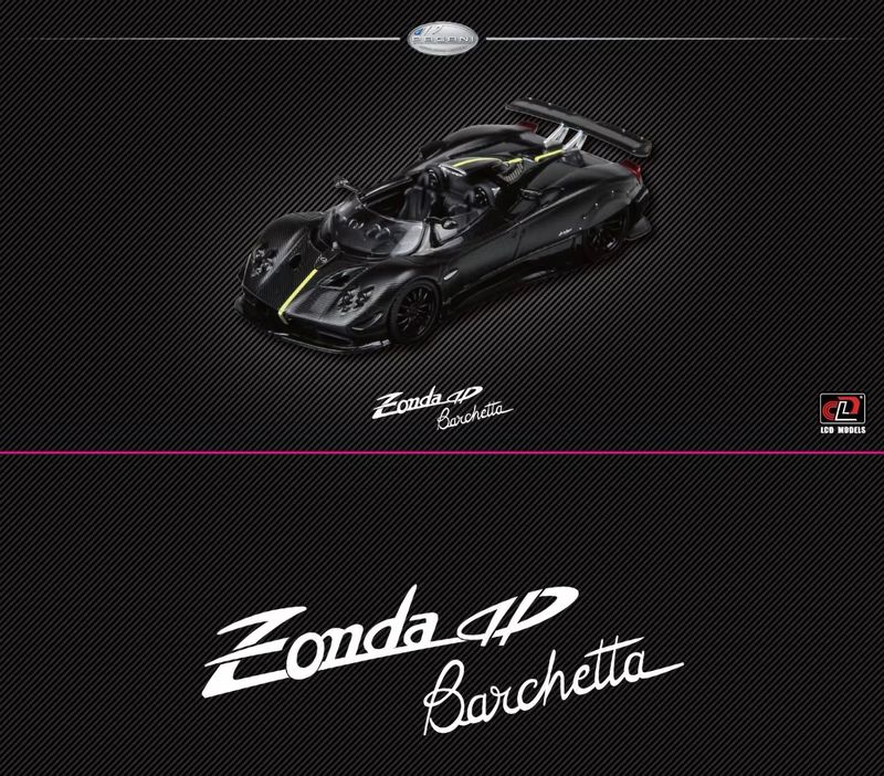 [PREORDER] LCD Model Pagani Zonda Barchetta Black | 2025 HK Toy Car Salon