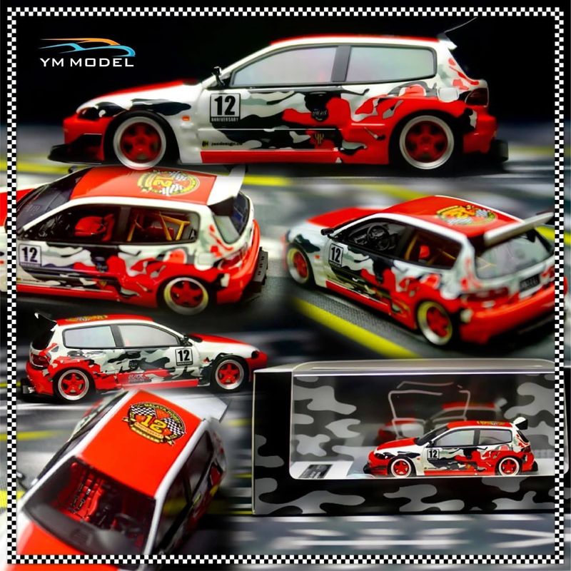 [PREORDER] YM Model x Malaya Hobby Shop Honda Civic EG4 K20 Pandem Dinner Car | Malaya Hobby Shop 12th Anniversary