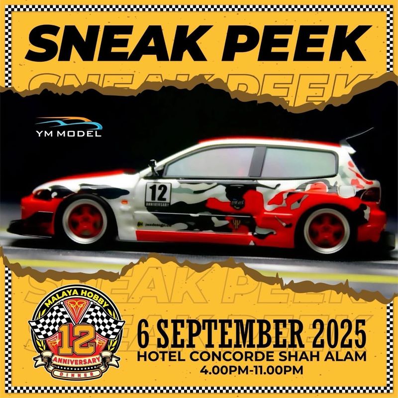 YM Model x Malaya Hobby Shop Honda Civic EG4 K20 Pandem Dinner Car | Malaya Hobby Shop 12th Anniversary