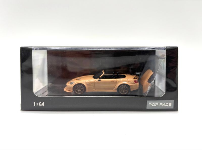 POP RACE Honda S2000 Salmon Yellow Resin (PR64-S2000-YLO) | 2021 HK Toy Car Salon