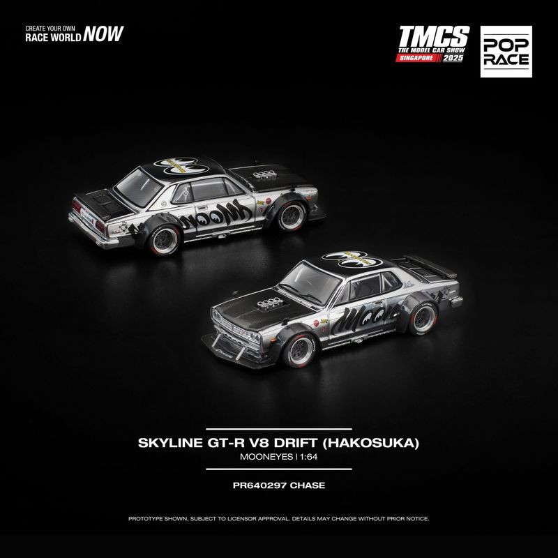 POP RACE Skyline GT-R V8 Drift (Hakosuka) Mooneyes | Chance of Chase | 2025 The Model Car Show Singapore