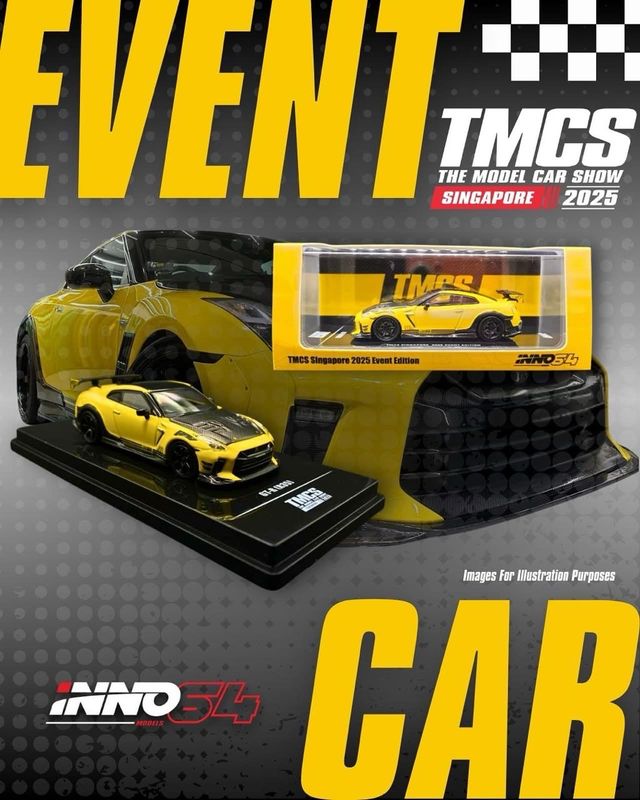 INNO64 Nissan GT-R R35 Yellow | 2025 The Model Car Singapore