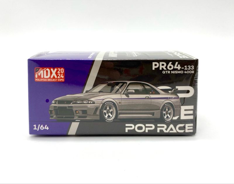 POP RACE Nissan GT-R33 Nismo 400R Raw Finish (PR64-133) MDX24 Special Edition | 2024 Malaysia Diecast Expo | Unsealed