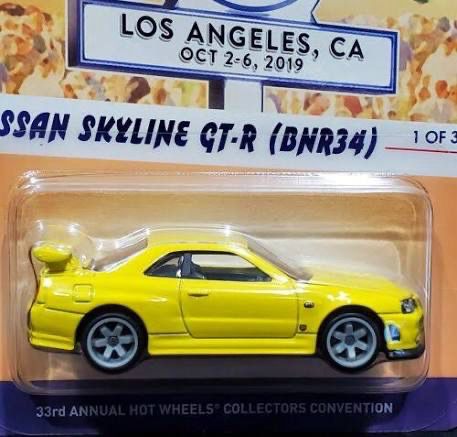 Hot Wheels Nissan Skyline GT-R (BNR34) Yellow | 33rd Annual Collector’s Convention Los Angeles