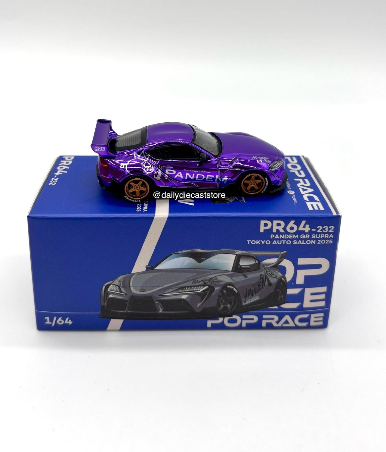 POP RACE Pandem GR Supra Purple Chrome Chase (PR64-232) | 2025 Tokyo Auto Salon Japan