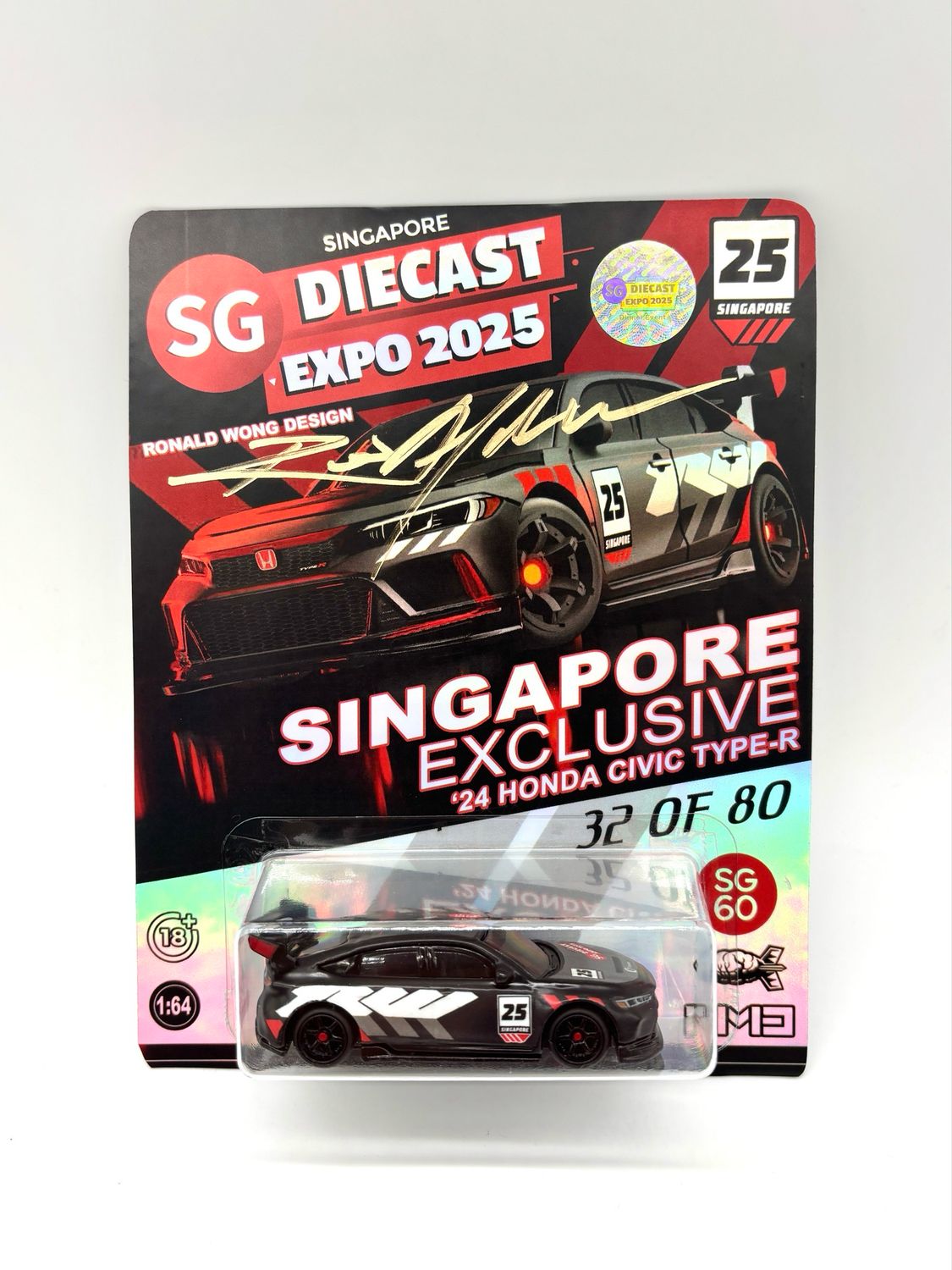 ‘24 Honda Civic Type R Hot Wheels x Nuclearmindz Design | Ronald Wong Signed | 2025 Singapore Diecast Expo
