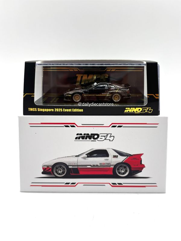 INNO64 x SGCARMART Mazda RX-7 (FC3S) “Pandem Rocket Bunny” | Black Chase | 2025 The Model Car Show Singapore
