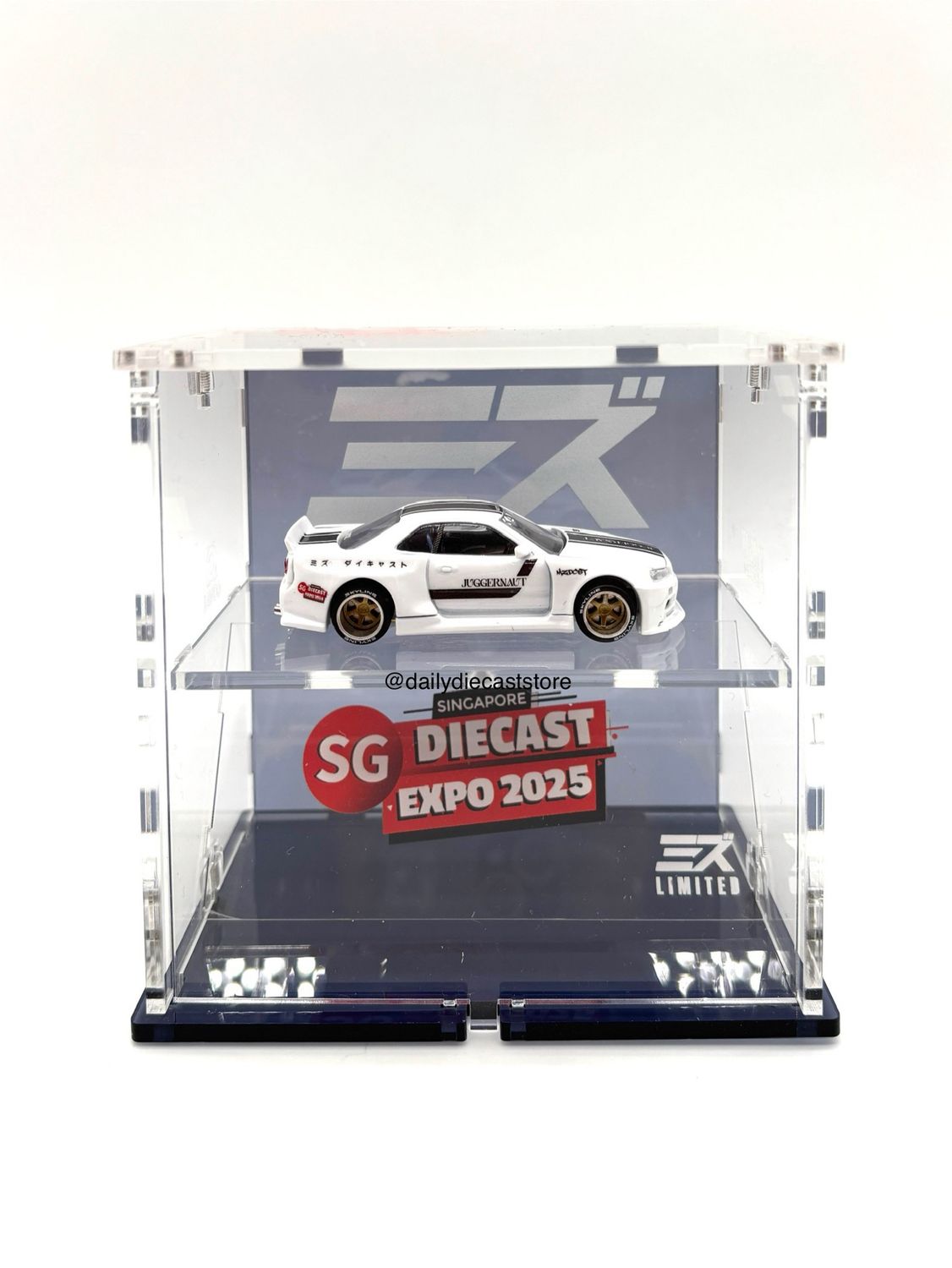 MIZU DIECAST Nissan Skyline GT-R (R34) White Juggernaut Kaidohouse Custom | 2025 Singapore Diecast Expo