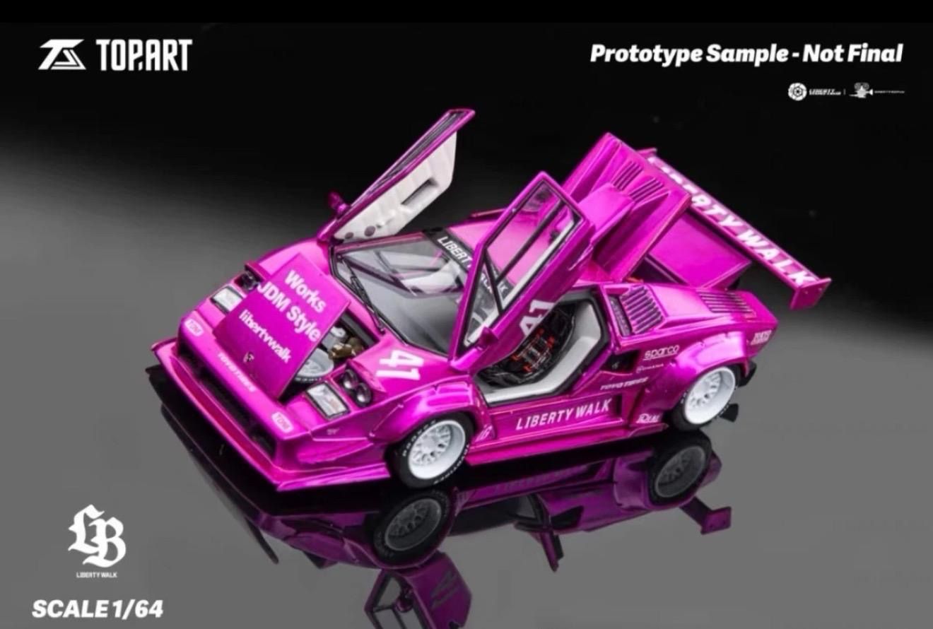 [PREORDER] TOPART Lamborghini Countach LBWK Powder Pink | Chance of Chase | 2025 Auto Passion Alliance (APA)