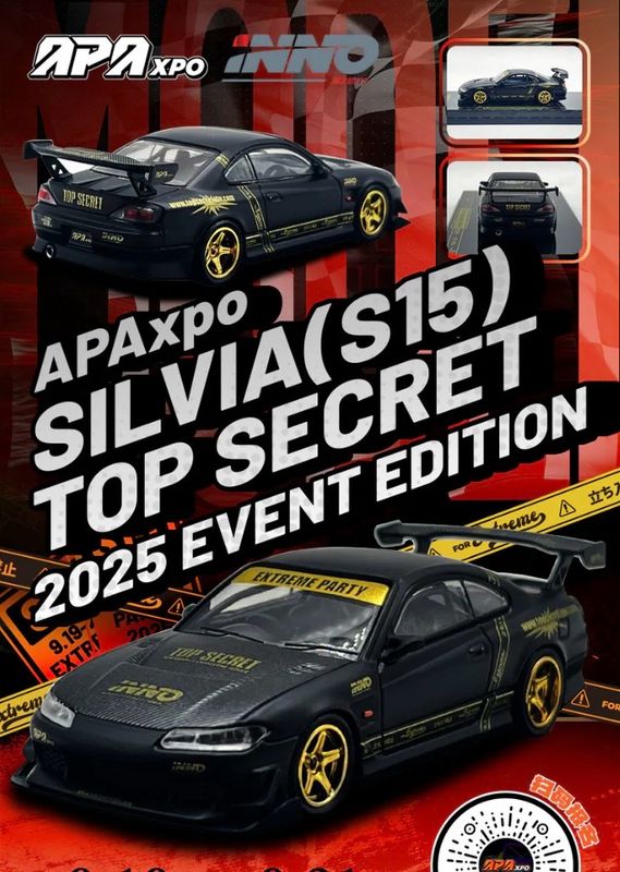 [PREORDER] INNO64 Silvia S15 Top Secret Black | 2025 Auto Passion Alliance (APA)