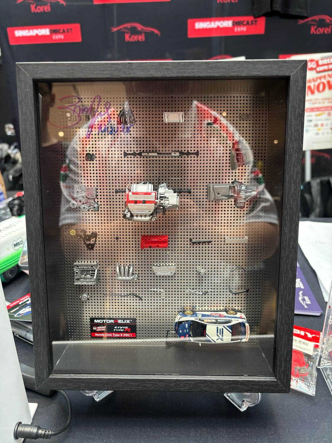 Motorhelix x Mizu Diecast x Singapore Diecast Expo Honda Civic Type R (FD2) Deconstructed Display | 2025 Singapore Diecast Expo