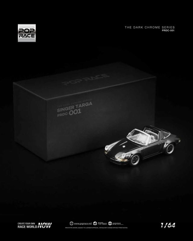 [PREORDER] POP RACE Porsche Singer Targa Dark Chrome Series (PRDC001)