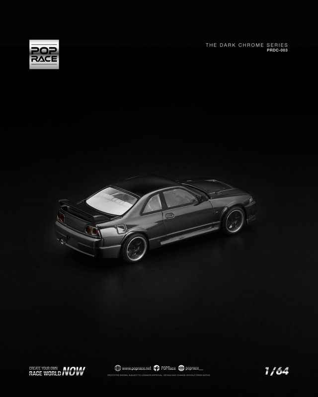 POP RACE Nissan Skyline GT-R R33 Dark Chrome Series (PRDC003)