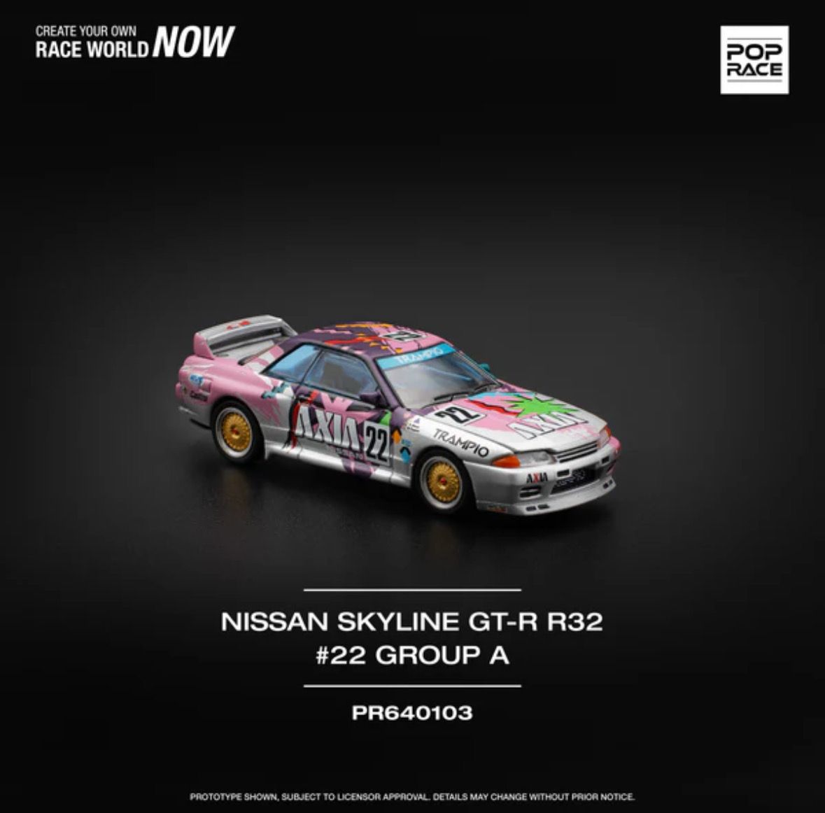 POP RACE Nissan Skyline GT-R R32 #22 Group A AXIA Livery
