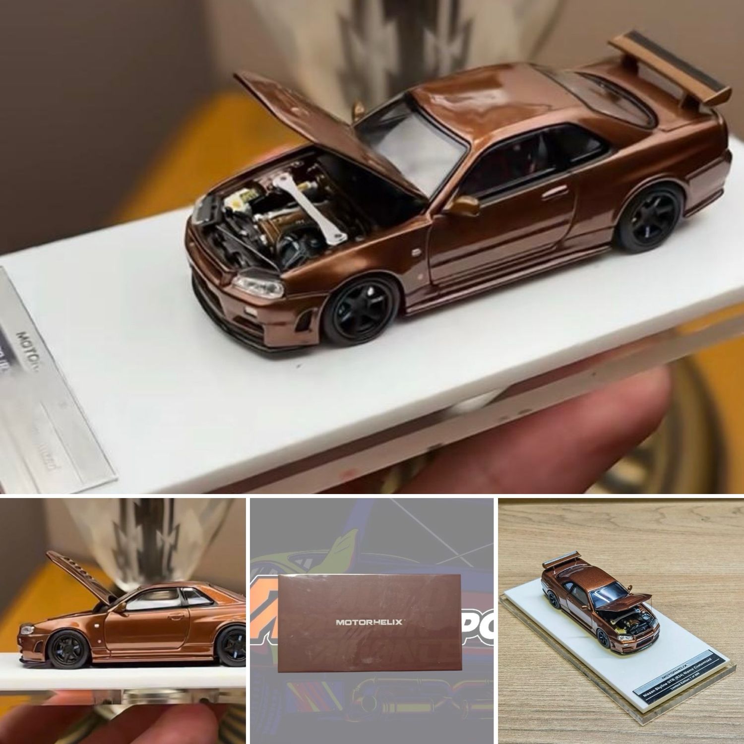 [PREORDER] Motorhelix Nissan Skyline GT-R R34 Mystery Pack Exclusive Brown | 2025 Auto Passion Alliance (APA)