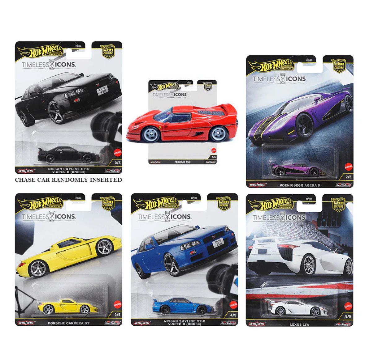 2025 Hot Wheels Premium Timeless Icons Set of 5 | No Chase