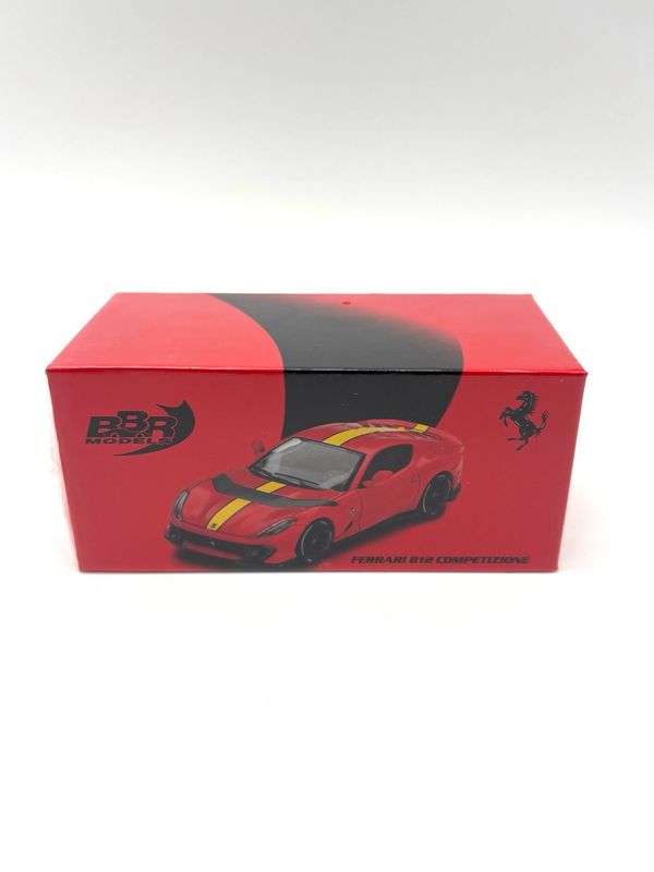 [PREORDER] BBR Ferrari 812 Competizione F1-75 Matte Red w/ Yellow Stripe | 2025 HEC Hobby Expo China