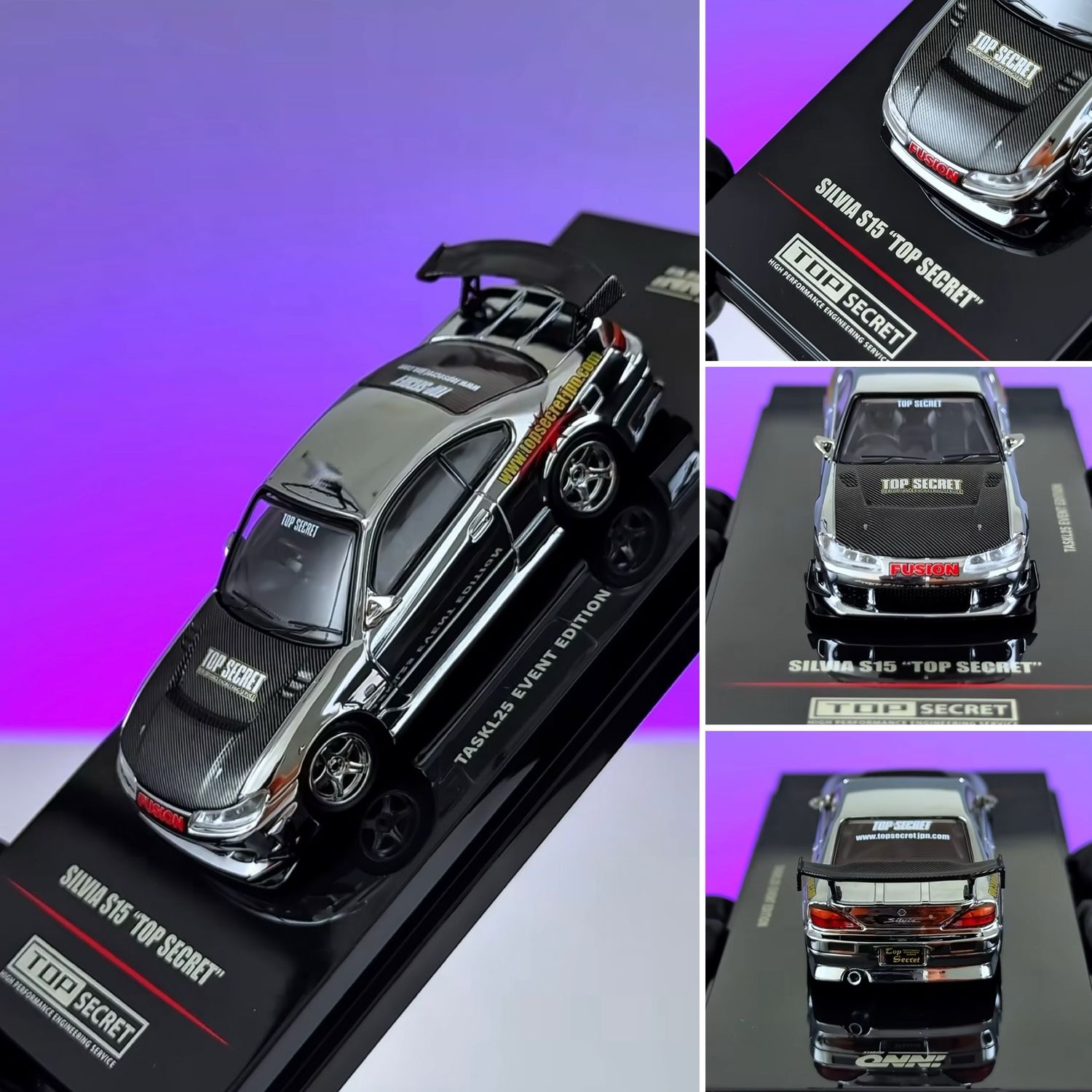 INNO64 Top Secret Nissan Silvia S15 Silver Chrome | Chance of Chase | 2025 Tokyo Auto Salon TAS KL
