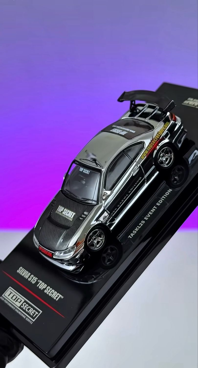 INNO64 Top Secret Nissan Silvia S15 Silver Chrome | Chance of Chase | 2025 Tokyo Auto Salon TAS KL INNO64 Top Secret Nissan Silvia S15 Silver Chrome | Chance of Chase | 2025 Tokyo Auto Salon TAS KL