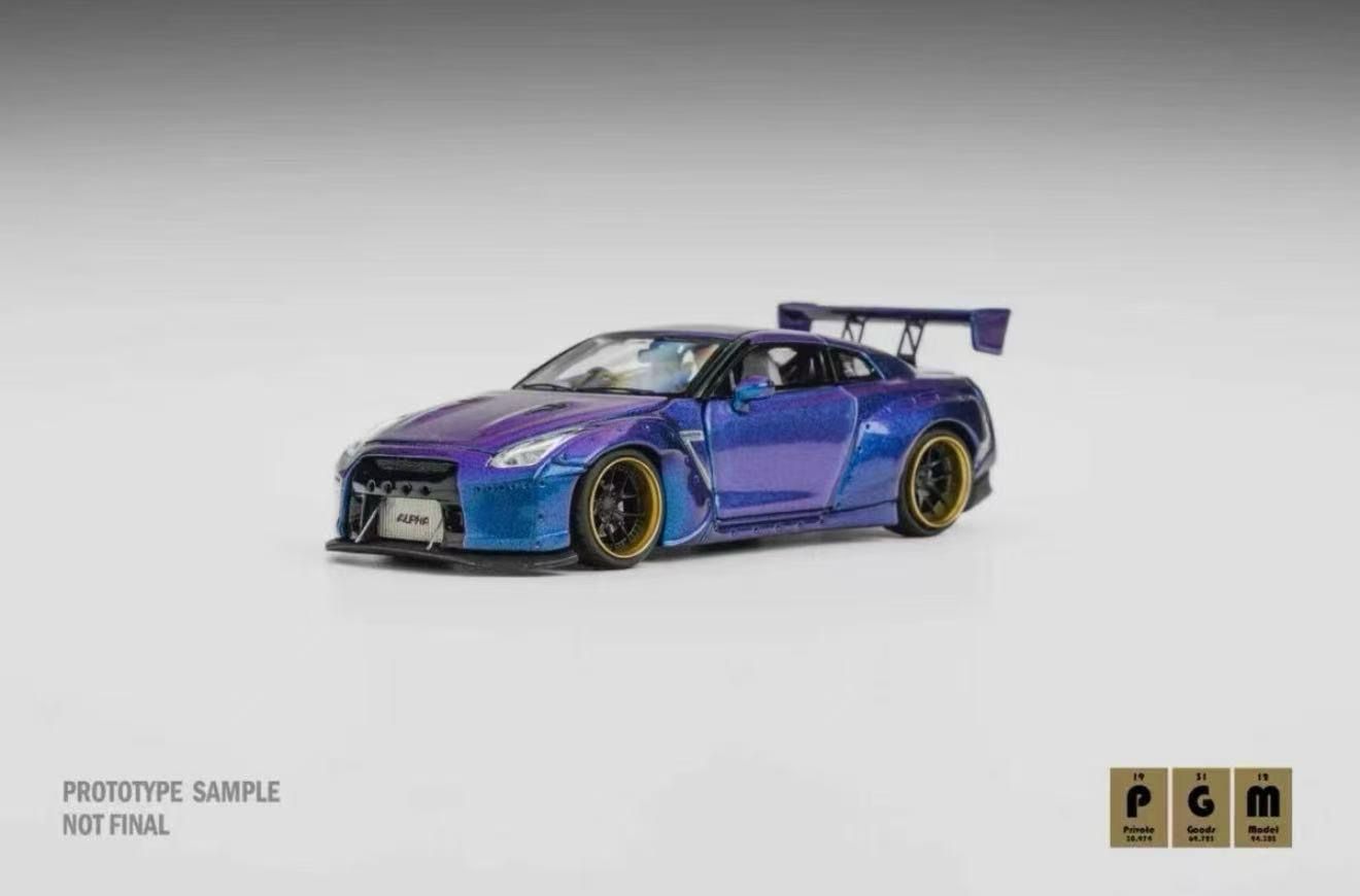 PREORDER] PGM 1/64 Pandem Nissan R35 GT-R Aero Midnight Purple