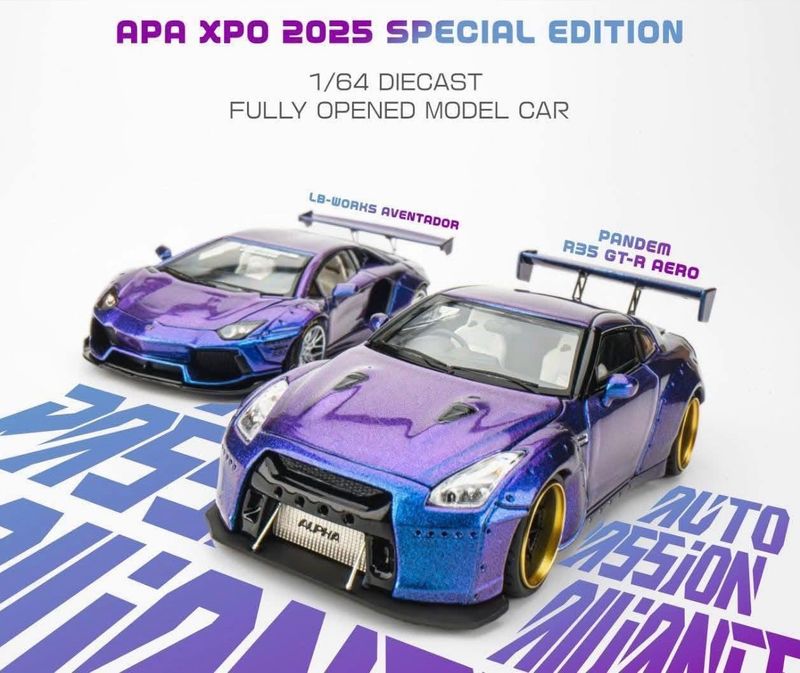 PGM 1/64 Pandem Nissan R35 GT-R Aero Midnight Purple | 2025 Auto Passion Alliance (APA)