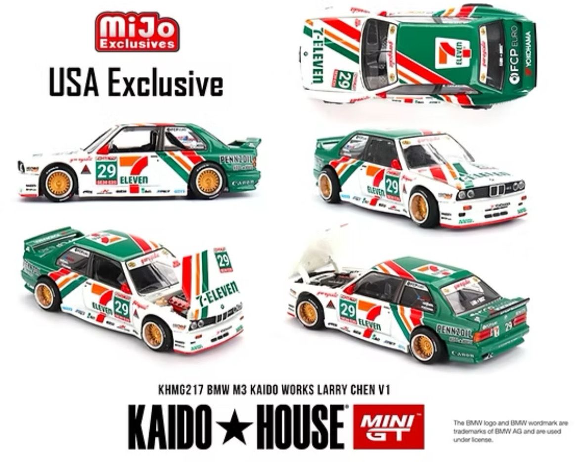 [PREORDER] KAIDOHOUSE x 7-11 BMW M3 Kaido Works Larry Chen V1 (KHMG217) USA Exclusive