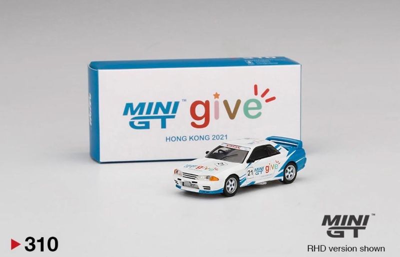 [PREORDER] #310 MINI GT Nissan Skyline GT-R (R32) Gr.A #21 | 2021 GIVE Charity Hong Kong