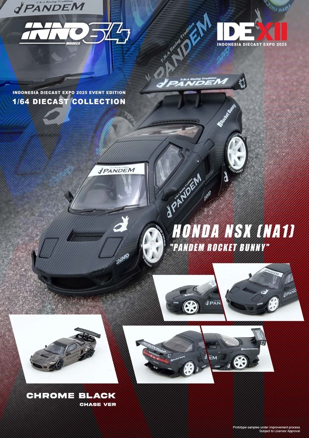 INNO64 Honda NSX (NA1) “Pandem Rocket Bunny” Black Carbon | Chance of Chase | 2025 Indonesia Diecast Expo (IDE-XII) INNO64 Honda NSX (NA1) “Pandem Rocket Bunny” Black Carbon | Chance of Chase | 2025 Indonesia Diecast Expo (IDE-XII)