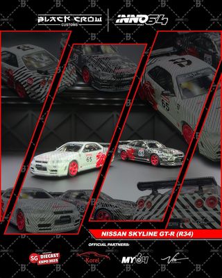 INNO64 x BLACK CROW CUSTOMS x SGDE NISSAN SKYLINE GT-R (R34