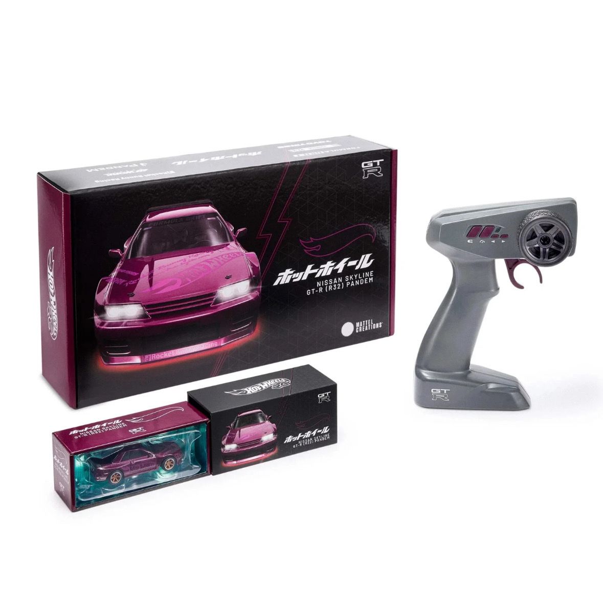 Hot Wheels RLC 1/64 RC Nissan Skyline R32 Pandem Vehicle Purple with Remote Set