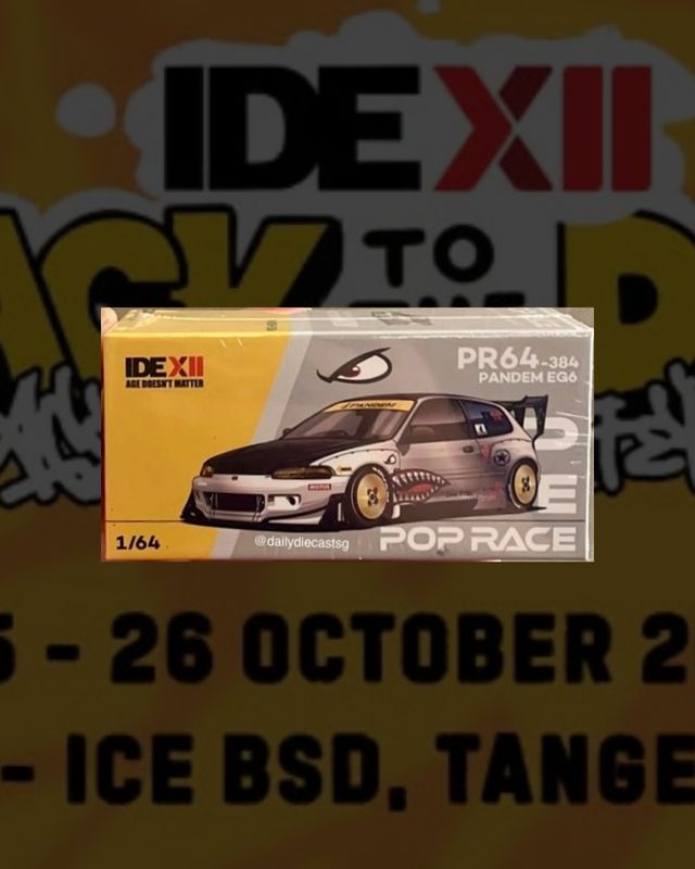POP RACE Pandem EG6 Sharkmouth Silver (PR64-384) Dinner Exclusive | 2025 Indonesia Diecast Expo (IDE-XII)