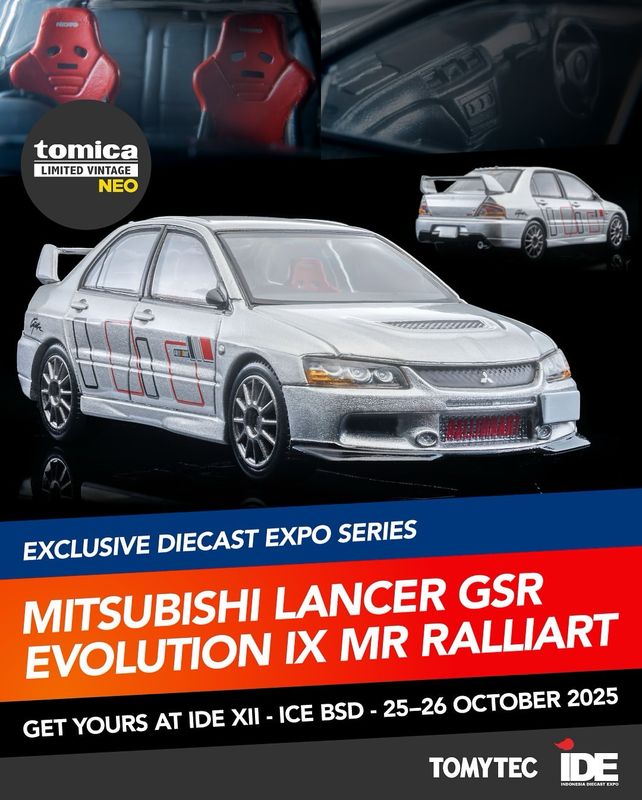 TOMICA TOMYTEC TLVN MITSUBISHI LANCER GSR EVOLUTION IX MR RALLIART
