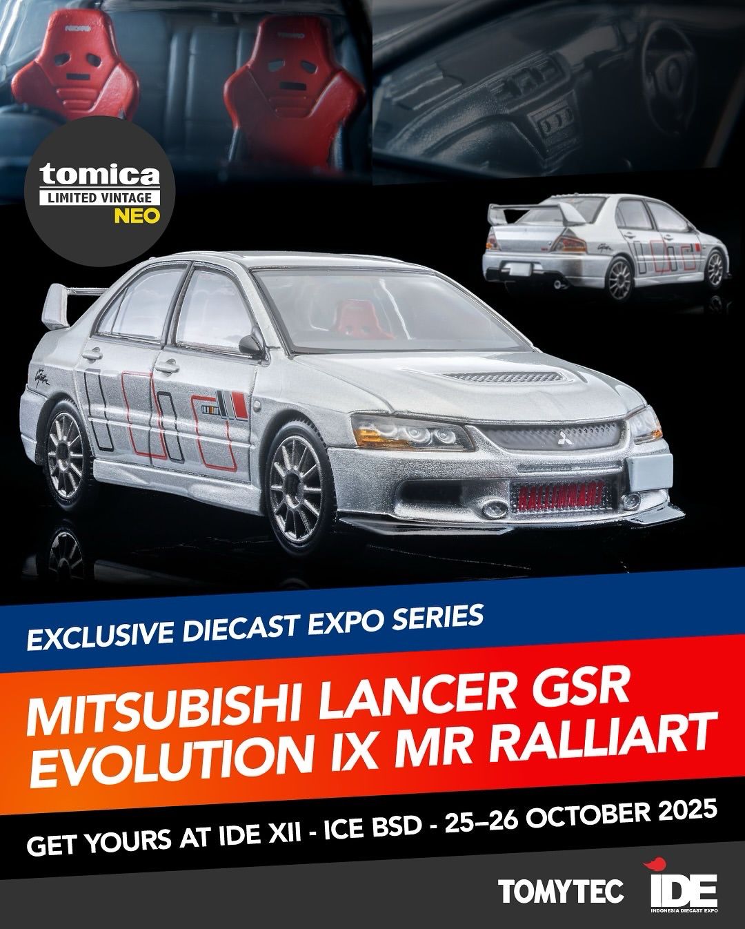 TOMICA TOMYTEC TLVN MITSUBISHI LANCER GSR EVOLUTION IX MR RALLIART