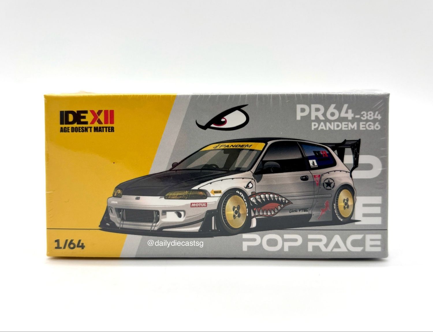 POP RACE Pandem EG6 Sharkmouth Silver (PR64-384) Dinner Exclusive | 2025 Indonesia Diecast Expo (IDE-XII) POP RACE Pandem EG6 Sharkmouth Silver (PR64-384) Dinner Exclusive | 2025 Indonesia Diecast Expo (IDE-XII)