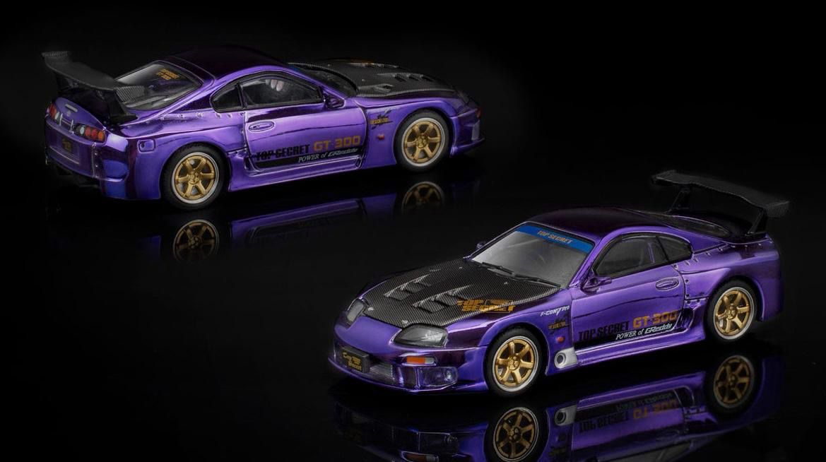 POP RACE TOP Secret Toyota Supra GT300 Purple Chrome (PR64-385