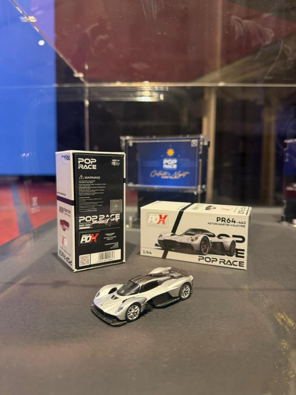 [PREORDER] POP RACE Aston Martin Valkyrie White (PR64-443) | 2025 PDX POPRACE Dinner Exclusive