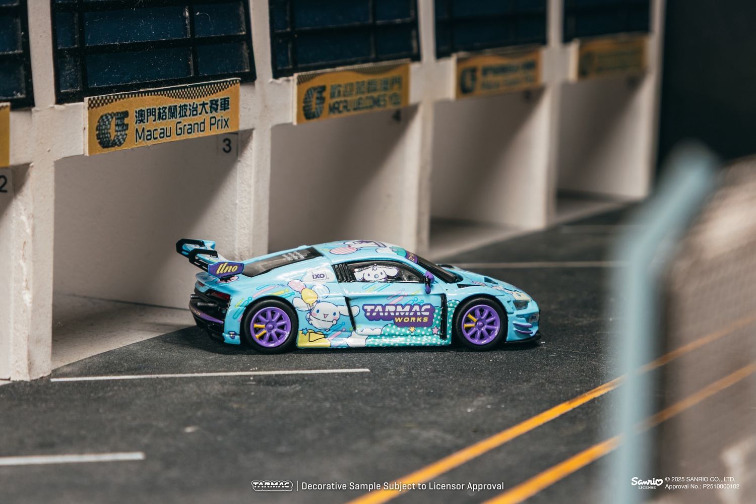 ☆ターマック☆ マカオGP限定 Audi R8 LMS GT3 シナモロール PREORDER] Tarmac Works Audi R8 LMS GT3 EVO II | 2025 Macau GP
