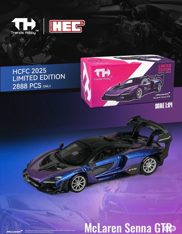 [PREORDER] Trends Hobby McLaren Senna GTR Chameleon Purple | 2025 Hobby Expo China (HEC)