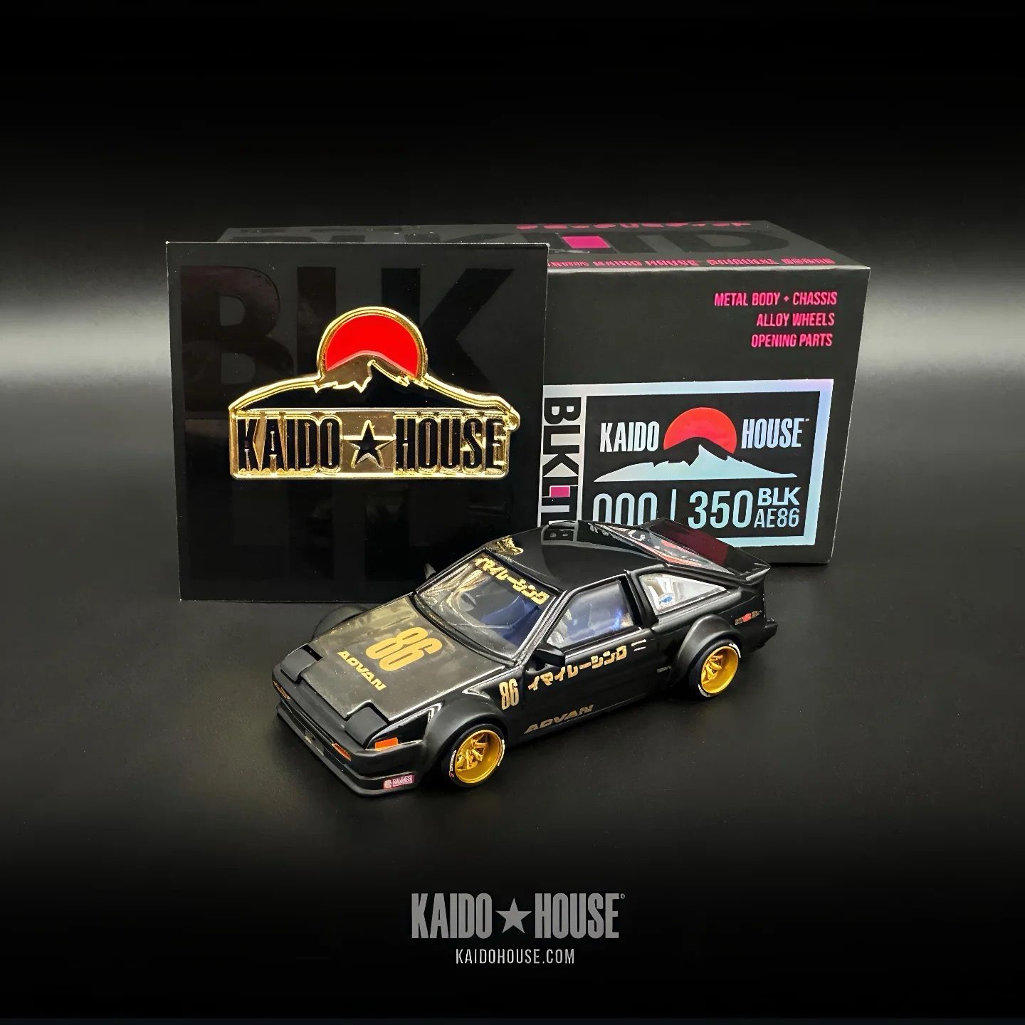 [PREORDER] KAIDOHOUSE BLK LTD Toyota AE86 Sprinter Trueno Kaido Street (KHMG188)
