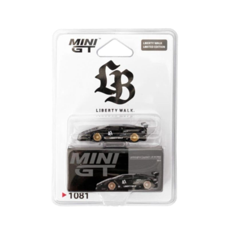 #1081 MINI GT Lamborghini Countach Black LB-Works | Liberty Walk Store Exclusive
