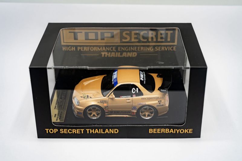 Top Secret x Beer Baiyoke Nissan Skyline R34 GTR with Mini Engine Display | 2025 Thailand Diecast Expo